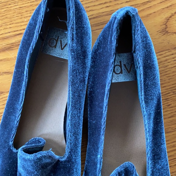 Navy velvet flats size 9.5 - Picture 4 of 4